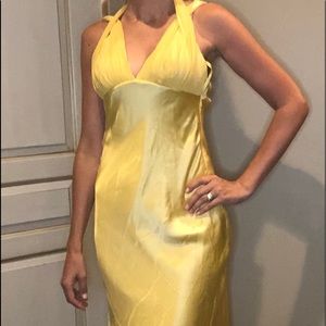 Satin Yellow Dress